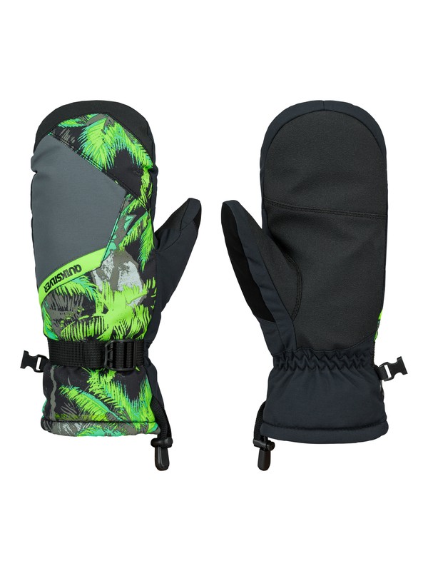 quiksilver, Mission Mittens, SWEATY PALMS GREEN (ggy1) 0 Mission Mittens EQYHN03014 Quiksilver