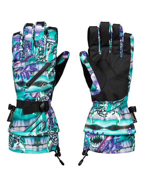 quiksilver, Julien David X Quiksilver Over Hill GORE-TEX Gloves, TURQUOISE (grh6) 0 Julien David X Quiksilver Over Hill GORE-TEX Gloves EQYHN03032 Quiksilver