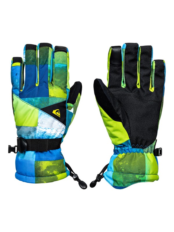 quiksilver, Mission - Snowboard/Ski Gloves, BLUE SULPHUR ICEY CHECK (ggp9) 0 Mission - Snowboard/Ski Gloves Green EQYHN03079 Quiksilver