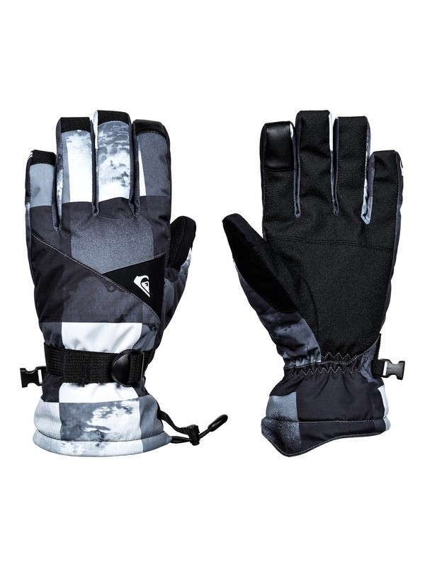 quiksilver, Mission - Snowboard/Ski Gloves, BW ICEY CHECK (wbk8) 0 Mission - Snowboard/Ski Gloves White EQYHN03079 Quiksilver