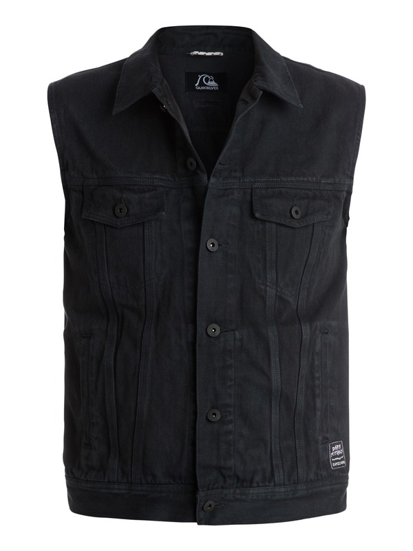 Hooligans And Whisky EQYJK03135 0 Hooligans And Whisky - Veste en jean sans manches EQYJK03135 Quiksilver
