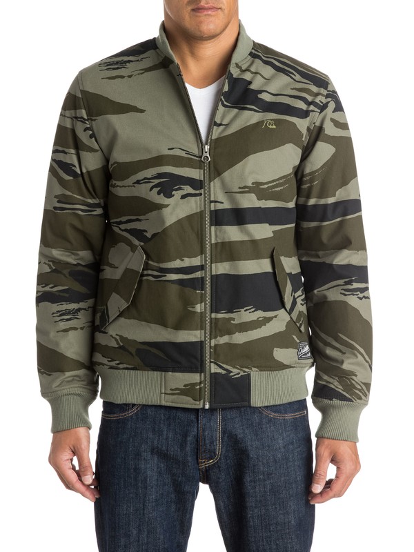 quiksilver, Hamiliton Camo Bomber Jacket, CAMO (gpb6) 0 Hamiliton Camo Bomber Jacket EQYJK03149 Quiksilver