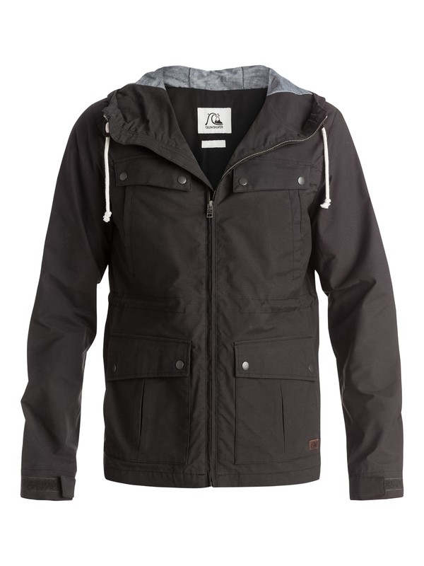 quiksilver, Seashore - Parka, TARMAC (kta0) 0 Seashore - Parka Noir EQYJK03172 Quiksilver