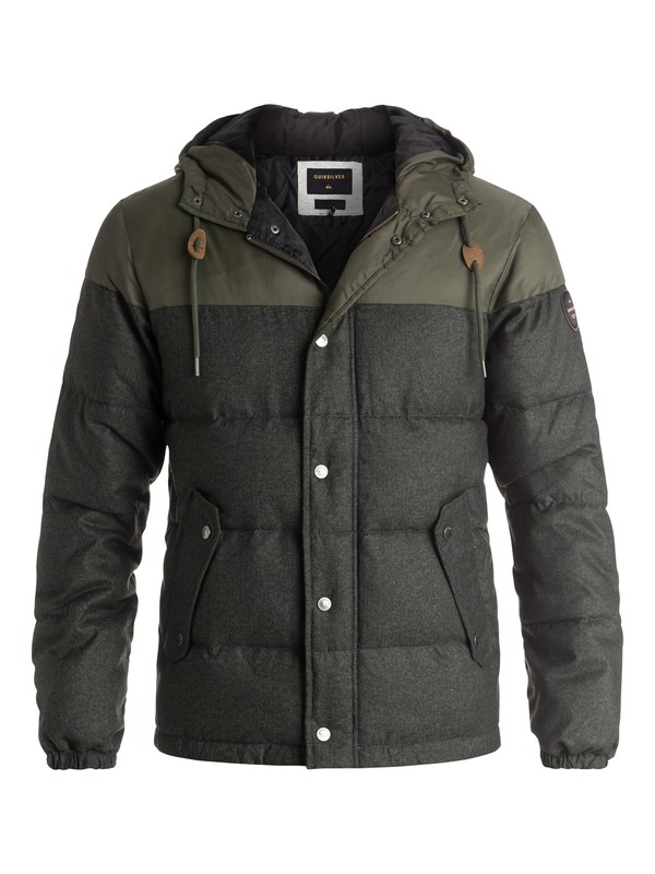 quiksilver, Woolmore - Doudoune, FOREST NIGHT (csn0) 0 Woolmore - Doudoune Marron EQYJK03228 Quiksilver