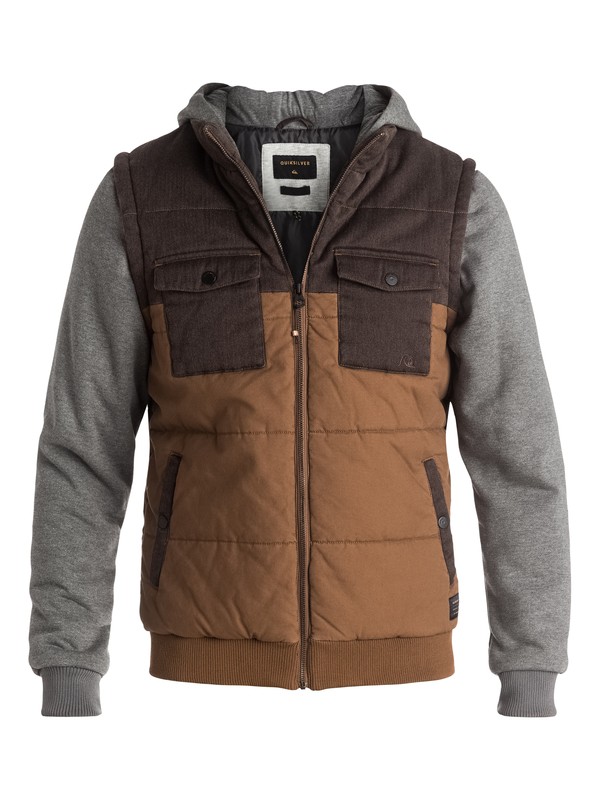 quiksilver, Orkney - Blouson à capuche, BEAR (cqf0) 0 Orkney - Blouson à capuche Marron EQYJK03233 Quiksilver