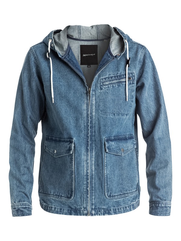 quiksilver, Surf Modern Originals - Veste en jean capuche, STONE BLUE (bhy0) 0 Surf Modern Originals - Veste en jean capuche Bleu EQYJK03307 Quiksilver