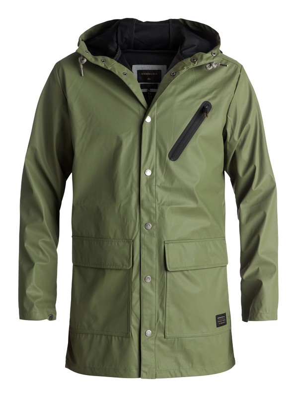 quiksilver, Travers Deep - Veste imperméable longue, FOUR LEAF CLOVER (gph0) 0 Travers Deep - Veste imperméable longue Vert EQYJK03309 Quiksilver