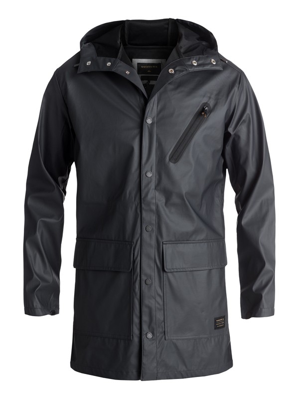 quiksilver, Travers Deep - Veste imperméable longue, TARMAC (kta0) 0 Travers Deep - Veste imperméable longue Noir EQYJK03309 Quiksilver