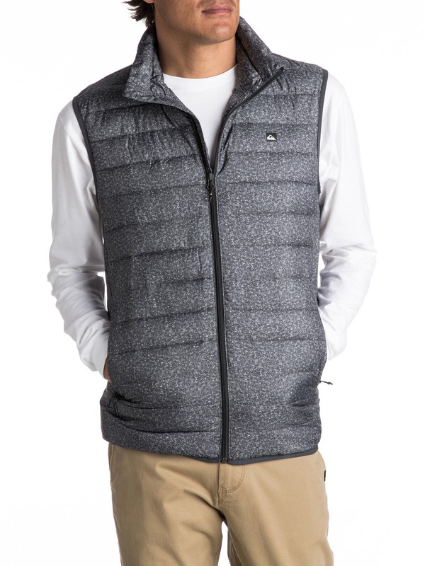 quiksilver, Scaly - Wasserabweisende Steppjacke, DARK GREY HEATHER SCALY (kyh6) 0 Scaly - Wasserabweisende Steppjacke Schwarz EQYJK03343 Quiksilver