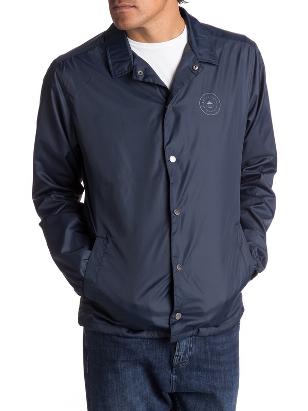 quiksilver, Surf Coach Coach Jacket, NAVY BLAZER (byj0) 0 Surf Coach Coach Jacket Blue EQYJK03370 Quiksilver