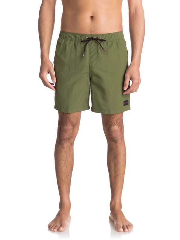 quiksilver, Rigby 17" Volleys, OLIVINE (gnr0) 0 Rigby 17" Volleys Green EQYJV03183 Quiksilver