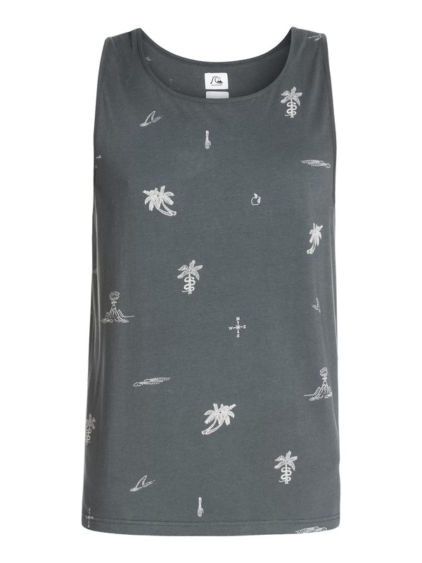quiksilver, Stranded Tank, MO STRANDED TEE DARK SHADOW (krp6) 0 Stranded Tank EQYKT03162 Quiksilver