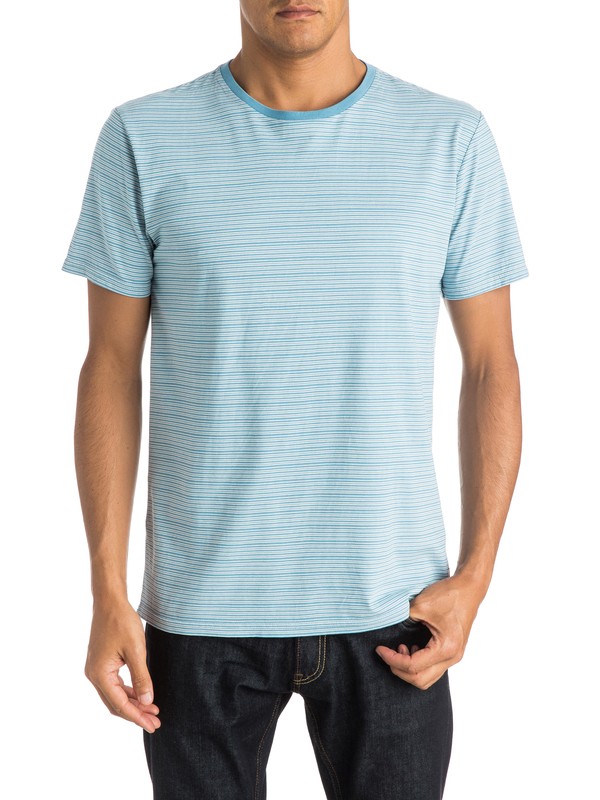 quiksilver, Stripey Type Tee, NIAGARA (bkt0) 0 Stripey Type Tee EQYKT03328 Quiksilver