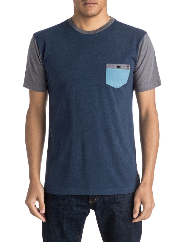 quiksilver, Baysic - Tee-Shirt à poche, NAVY BLAZER HEATHER (byjh) 0 Baysic - Tee-Shirt à poche EQYKT03428 Quiksilver