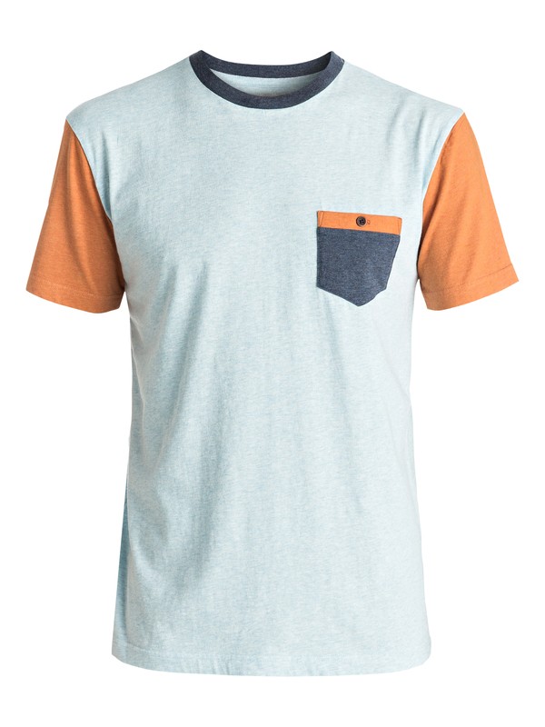 quiksilver, Baysic - Tee-Shirt à poche, ANGEL FALLS (bfg0) 0 Baysic - Tee-Shirt à poche Bleu EQYKT03501 Quiksilver