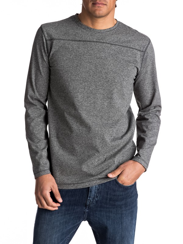 quiksilver, Wyn Yard - T-shirt technique à manches longues, DARK CHARCOAL HEATHER (kyfh) 0 Wyn Yard - T-shirt technique à manches longues EQYKT03593 Quiksilver