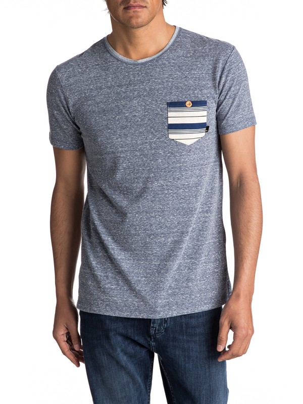 quiksilver, Norah Kan - Tee-Shirt, MEDIEVAL BLUE HEATHER (bteh) 0 Norah Kan - Tee-Shirt Bleu EQYKT03604 Quiksilver