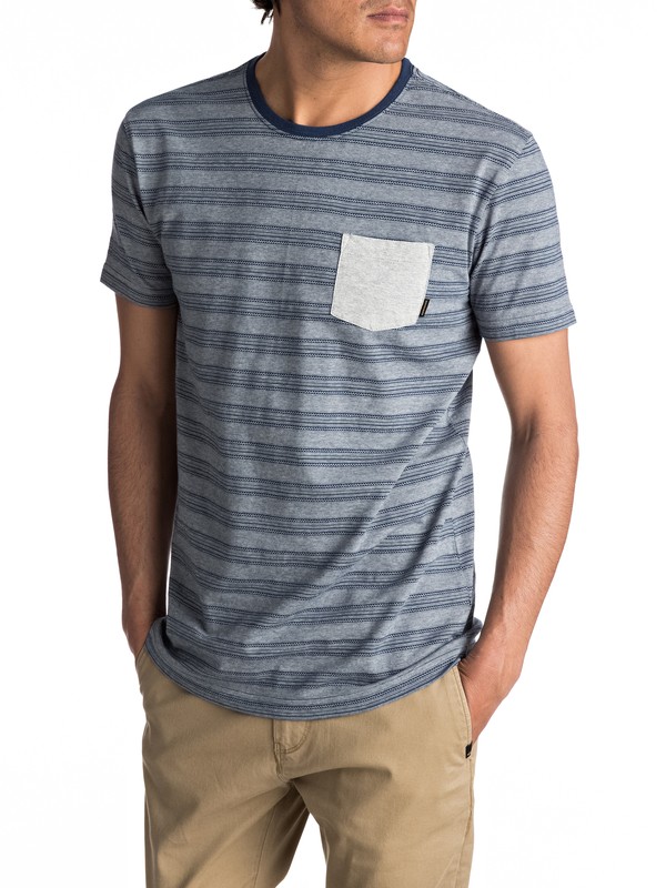 quiksilver, Lill Burn - T shirt avec poche, DARK DENIM LILL BURN (brq3) 0 Lill Burn - T shirt avec poche EQYKT03605 Quiksilver