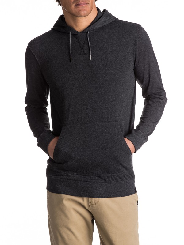quiksilver, Guitar Magic Long Sleeve Hooded Tee, DARK GREY HEATHER (ktfh) 0 Guitar Magic Long Sleeve Hooded Tee Black EQYKT03644 Quiksilver