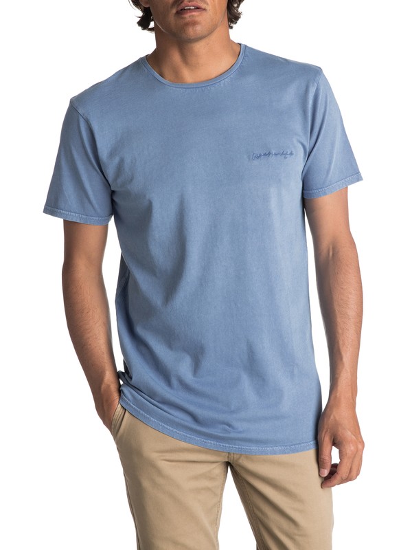 quiksilver, Men's Acid Sun Tee, MOONLIGHT BLUE (bmp0) 0 Men's Acid Sun Tee Blue EQYKT03645 Quiksilver