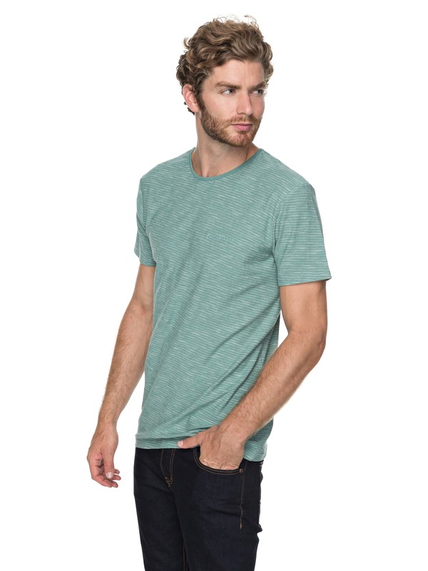quiksilver, Ken Tin - T Shirt col rond, TRELLIS KENTIN (bkw3) 0 Ken Tin - T Shirt col rond Bleu EQYKT03687 Quiksilver