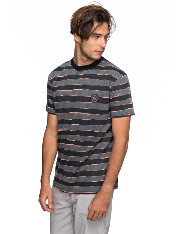 quiksilver, Allover Mad Wax - T-Shirt, BLACK MAD MAX STRIPES (kvj6) 0 Allover Mad Wax - T-Shirt Schwarz EQYKT03690 Quiksilver