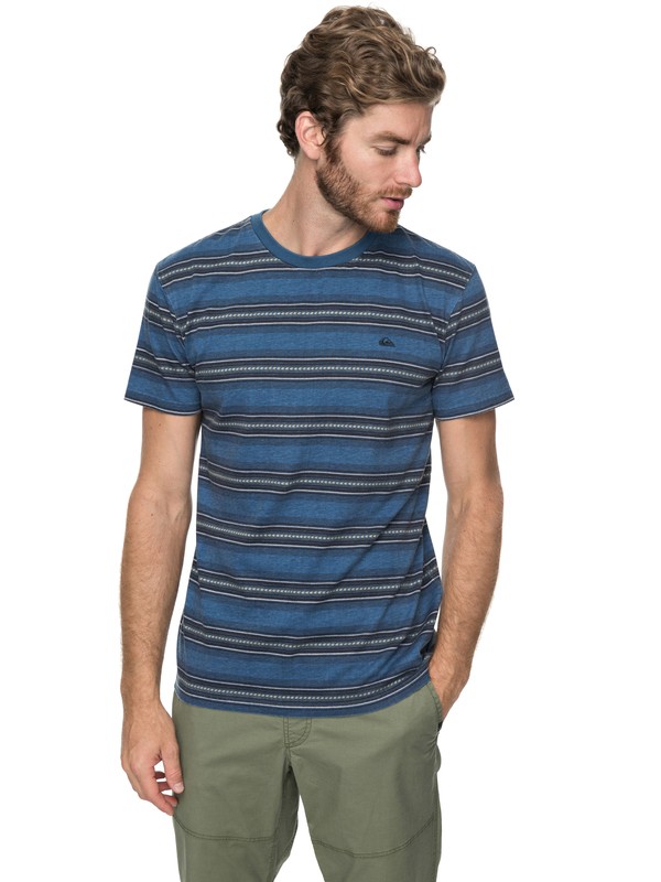 quiksilver, Bayo - T Shirt col rond, BLUE NIGHT BAYO (btk6) 0 Bayo - T Shirt col rond Bleu EQYKT03691 Quiksilver