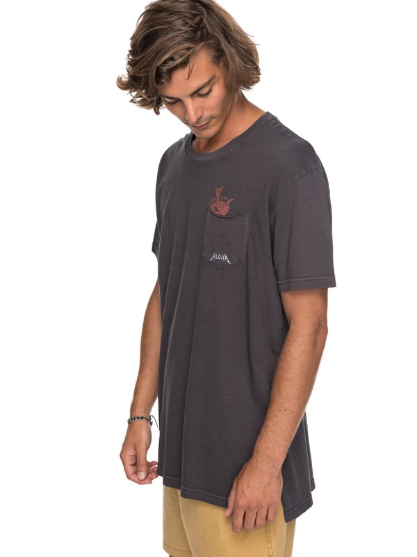 quiksilver, Skumel - T-shirt col rond, TARMAC (kta0) 0 Skumel - T-shirt col rond Noir EQYKT03696 Quiksilver