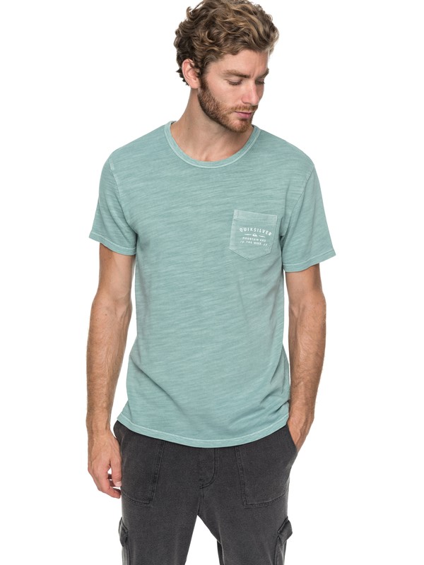 quiksilver, Vancheck - T shirt avec poche, TRELLIS (bkw0) 0 Vancheck - T shirt avec poche Bleu EQYKT03706 Quiksilver