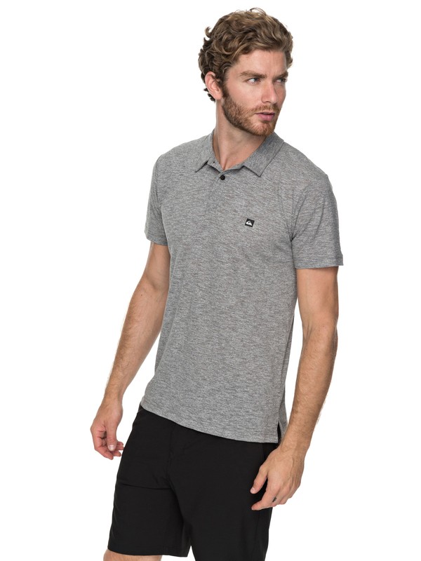 quiksilver, Skybreak - Polo, MEDIUM GREY HEATHER (kpvh) 0 Skybreak - Polo Noir EQYKT03714 Quiksilver