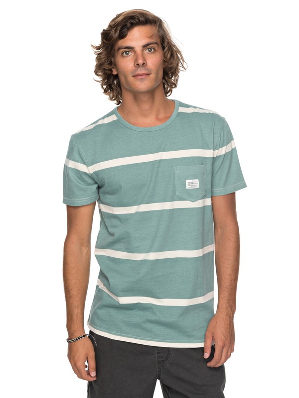 quiksilver, New Maxed Pocket Tee, TRELLISMAXED (bkw6) 0 New Maxed Pocket Tee Blue EQYKT03736 Quiksilver