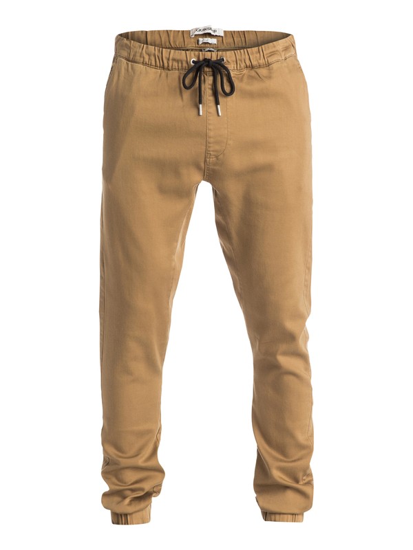 quiksilver, Fonic - Pantalon coupe jogger, BRITISH KHAKI (cne0) 0 Fonic - Pantalon coupe jogger Marron EQYNP03073 Quiksilver