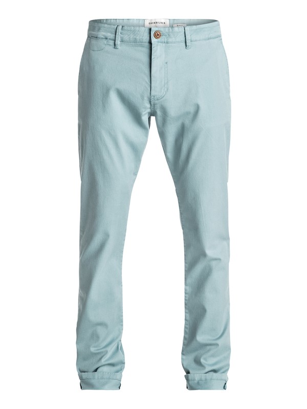 quiksilver, Krandy - Chino Pants, STONE BLUE (bhy0) 0 Krandy - Chino Pants Blue EQYNP03108 Quiksilver