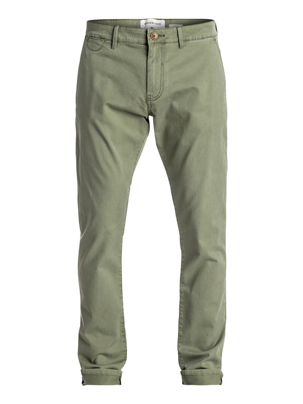 quiksilver, Krandy - Chino Pants, FOUR LEAF CLOVER (gph0) 0 Krandy - Chino Pants Green EQYNP03108 Quiksilver