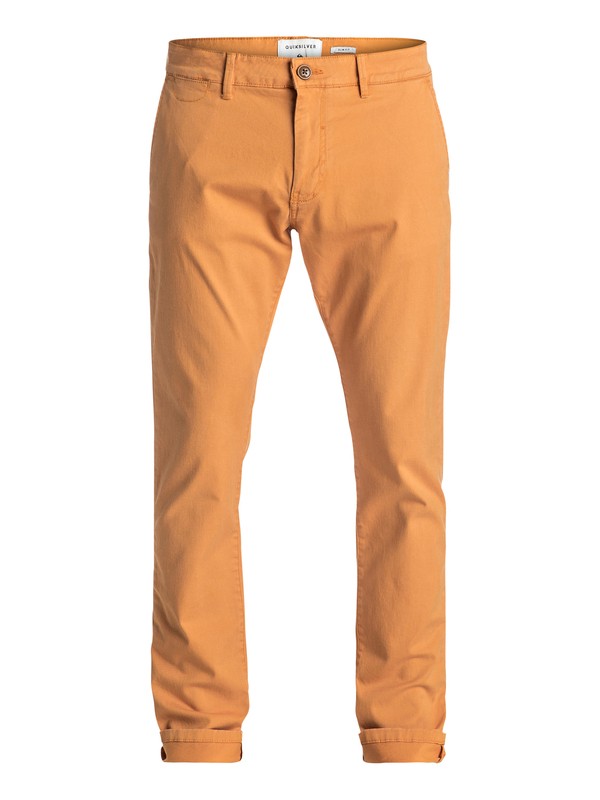 quiksilver, Krandy - Chino Pants, GOLDEN OAK (nmv0) 0 Krandy - Chino Pants Orange EQYNP03108 Quiksilver