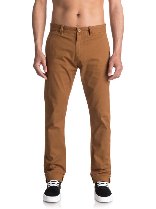 quiksilver, Krandy - Chinos de corte ajustado, RUBBER (cpp0) 0 Krandy - Chinos de corte ajustado Marron EQYNP03108 Quiksilver