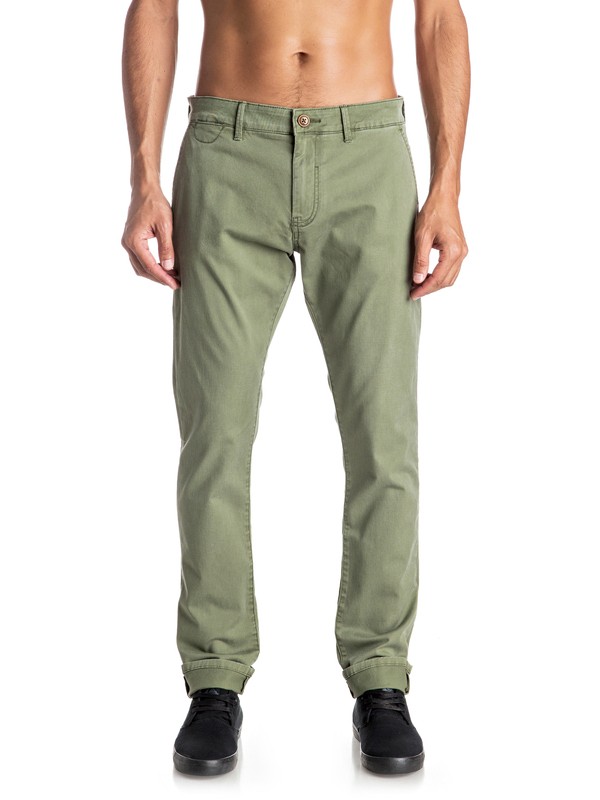 quiksilver, Krandy Chino Pants, FOUR LEAF CLOVER (gph0) 0 Krandy Chino Pants EQYNP03108 Quiksilver