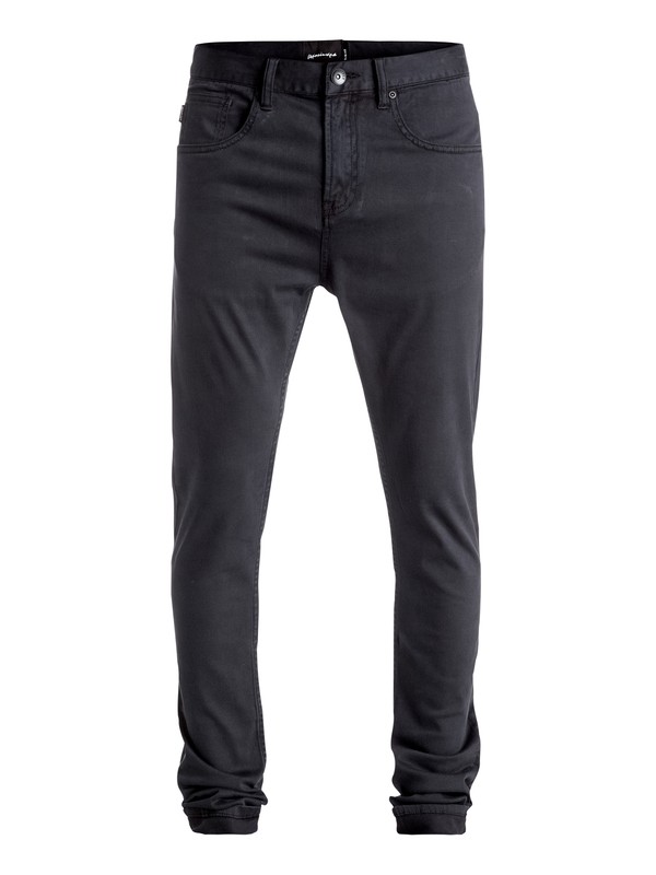 quiksilver, Low Bridge - Pantalon slim skinny, BLACK (kvj0) 0 Low Bridge - Pantalon slim skinny Noir EQYNP03115 Quiksilver