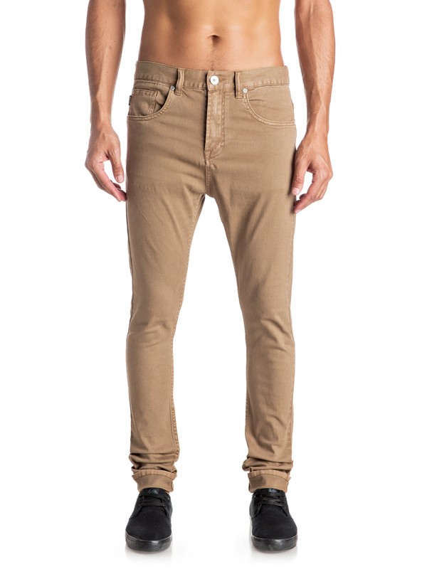 quiksilver, Low Bridge - Pantalon slim skinny, ELMWOOD (tmp0) 0 Low Bridge - Pantalon slim skinny Beige EQYNP03115 Quiksilver