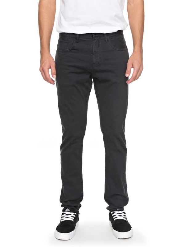 quiksilver, Dawn To Dust - Pantalon coupe slim, TARMAC (kta0) 0 Dawn To Dust - Pantalon coupe slim Noir EQYNP03140 Quiksilver