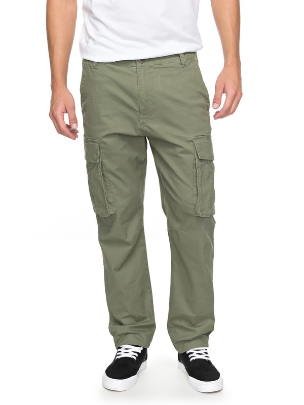 quiksilver, Svenka - Pantalon coupe droite, FOUR LEAF CLOVER (gph0) 0 Svenka - Pantalon coupe droite Vert EQYNP03142 Quiksilver