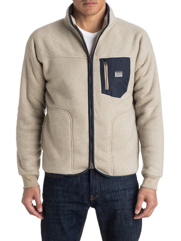 quiksilver, Sherpa Surf - Zip-Up Jacket, PLAZA TAUPE (thz0) 0 Sherpa Surf - Zip-Up Jacket EQYPF03014 Quiksilver