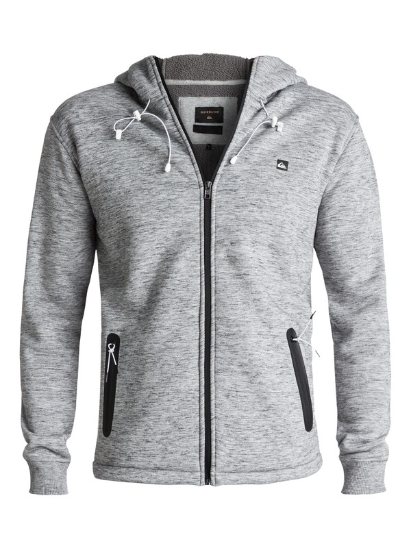 0 Kurow Sherpa - Technical Zip-Up Hoodie Gray EQYPF03020 Quiksilver