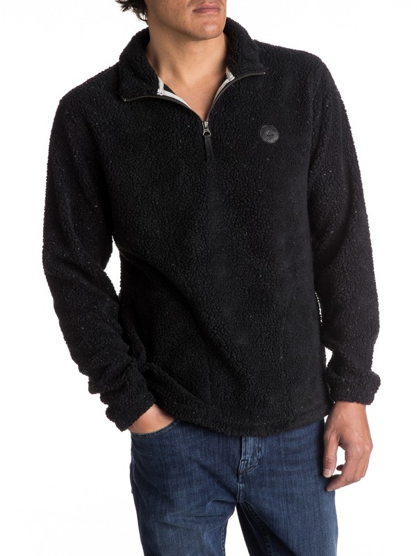 quiksilver, Dots Wood - Sweatshirt polaire, TARMAC (kta0) 0 Dots Wood - Sweatshirt polaire Noir EQYPF03026 Quiksilver