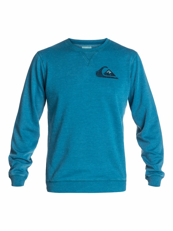 quiksilver, Prescott Crew Pullover Sweatshirt, MOROCCAN BLUE (bsg0) 0 Prescott Crew Pullover Sweatshirt EQYSF03038 Quiksilver