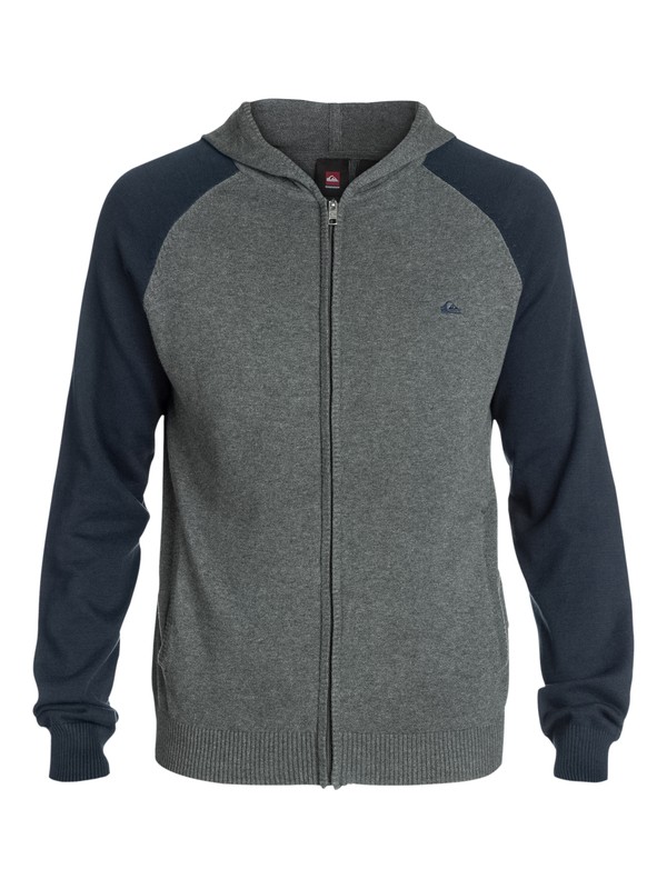 quiksilver, Creedence Zip Hooded Sweater, MEDIUM GREY HEATHER (kpwh) 0 Creedence Zip Hooded Sweater EQYSW03004 Quiksilver