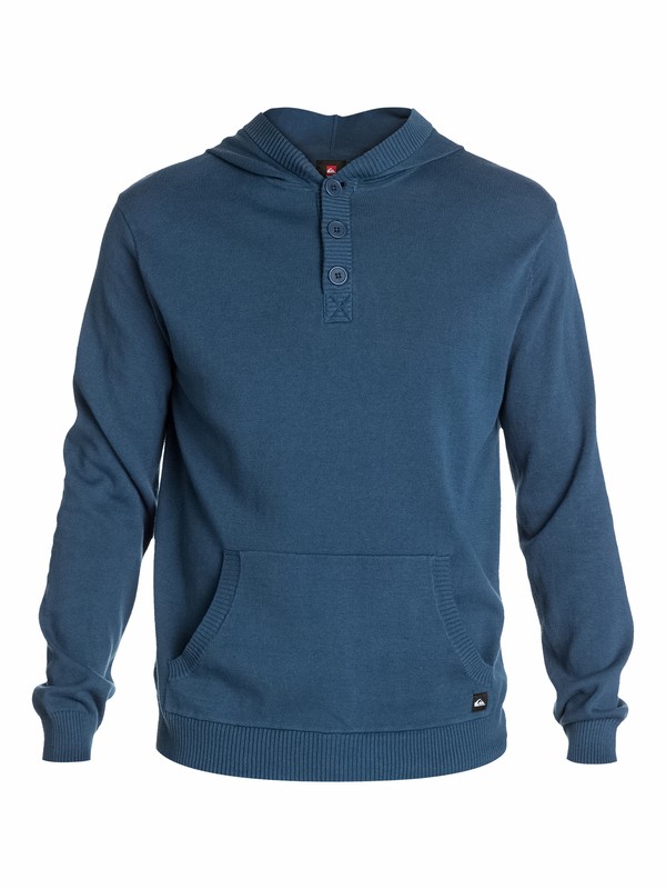 quiksilver, Orick Henley Hooded Sweater, WASHED NAVY (brq0) 0 Orick Henley Hooded Sweater EQYSW03007 Quiksilver
