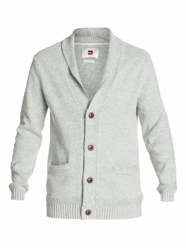 quiksilver, Shawl Knit Sweater, LIGHT GREY HEATHER (sgrh) 0 Shawl Knit Sweater EQYSW03023 Quiksilver