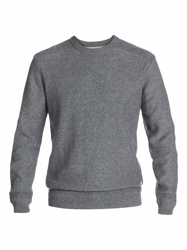 quiksilver, The Knit Crew Sweater, MEDIUM GREY HEATHER (kpwh) 0 The Knit Crew Sweater EQYSW03025 Quiksilver