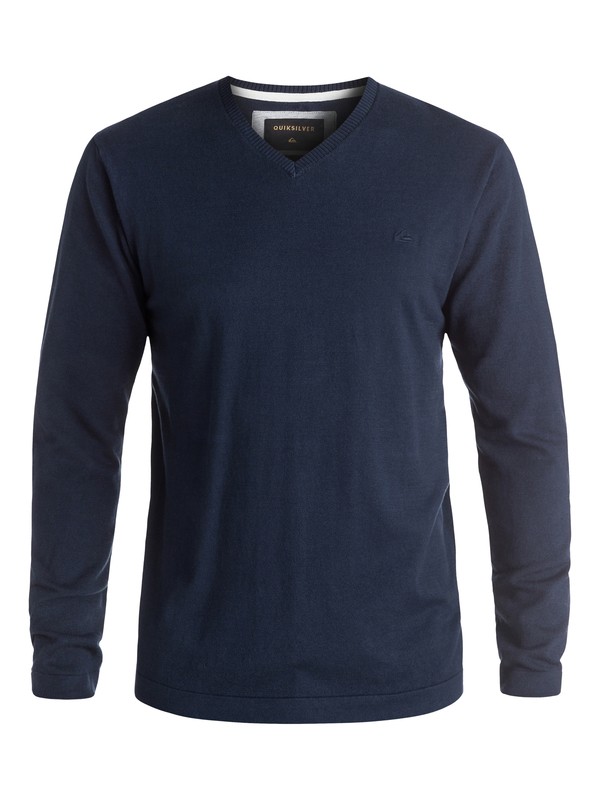 quiksilver, Everyday Kelvin - Sweat col V, NAVY BLAZER (byj0) 0 Everyday Kelvin - Sweat col V Bleu EQYSW03141 Quiksilver